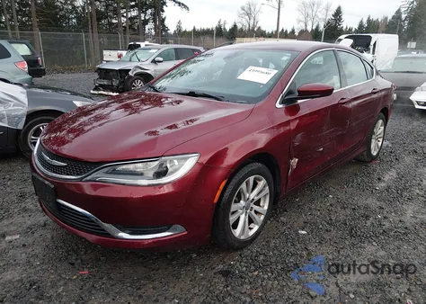 2016 Chrysler 200 Limited z USA, uszkodzony, nr VIN 1C3CCCAB0GN123448